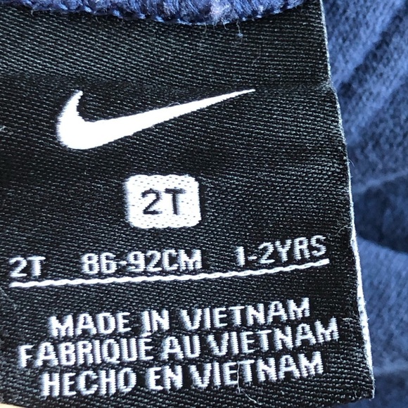 Nike Toddler Sweatshirt Hoodie Navy Blue White Swoosh 2T - Picture 5 of 6